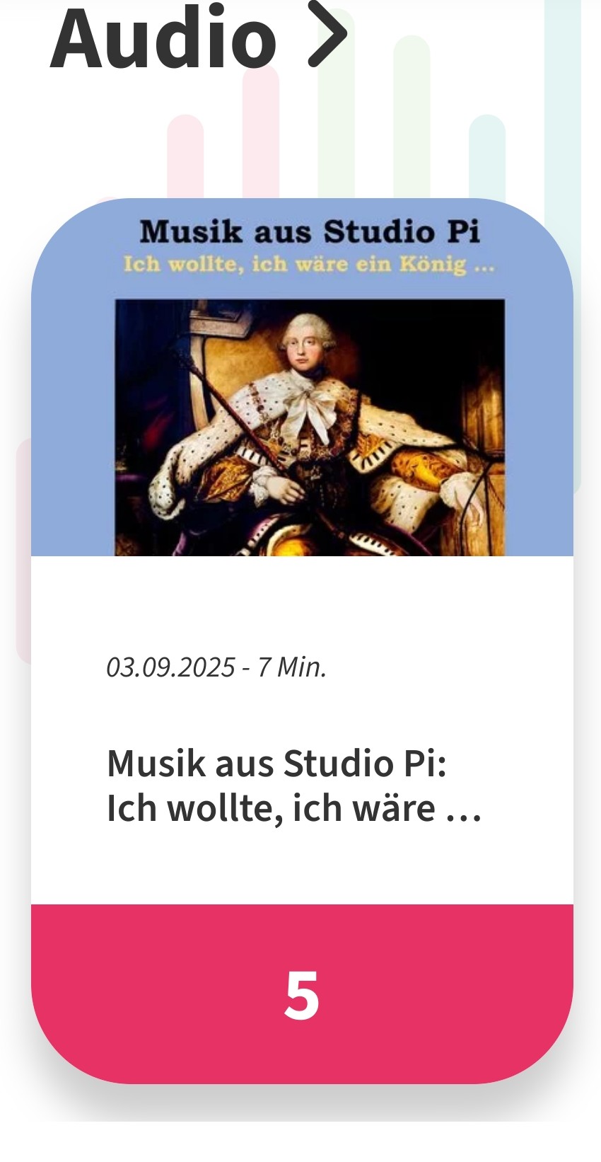 Ich wollte, ich wäre ein König - Platz 5 am 4.10.2025